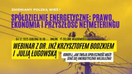 Aspekty prawne i ekonomiczne spółdzielni oraz wyzwania netmeteringu